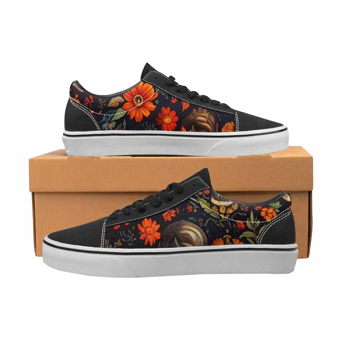 WOMEN'S Skulls - Halloween Canvas Lace-Up Aesthetic Sneakers