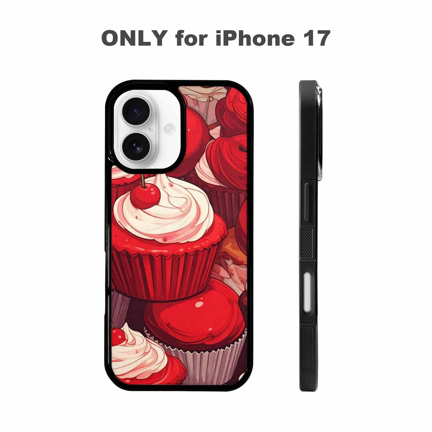 iPhone 17 Case — Retro Cherry Cupcake Retro Vintage, Custom Made Phone Cover