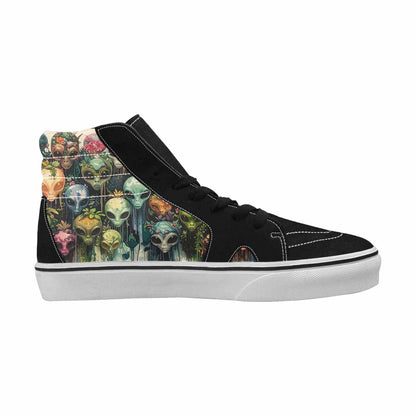 MEN'S Aliens High Top Canvas Vivid Custom Sneakers