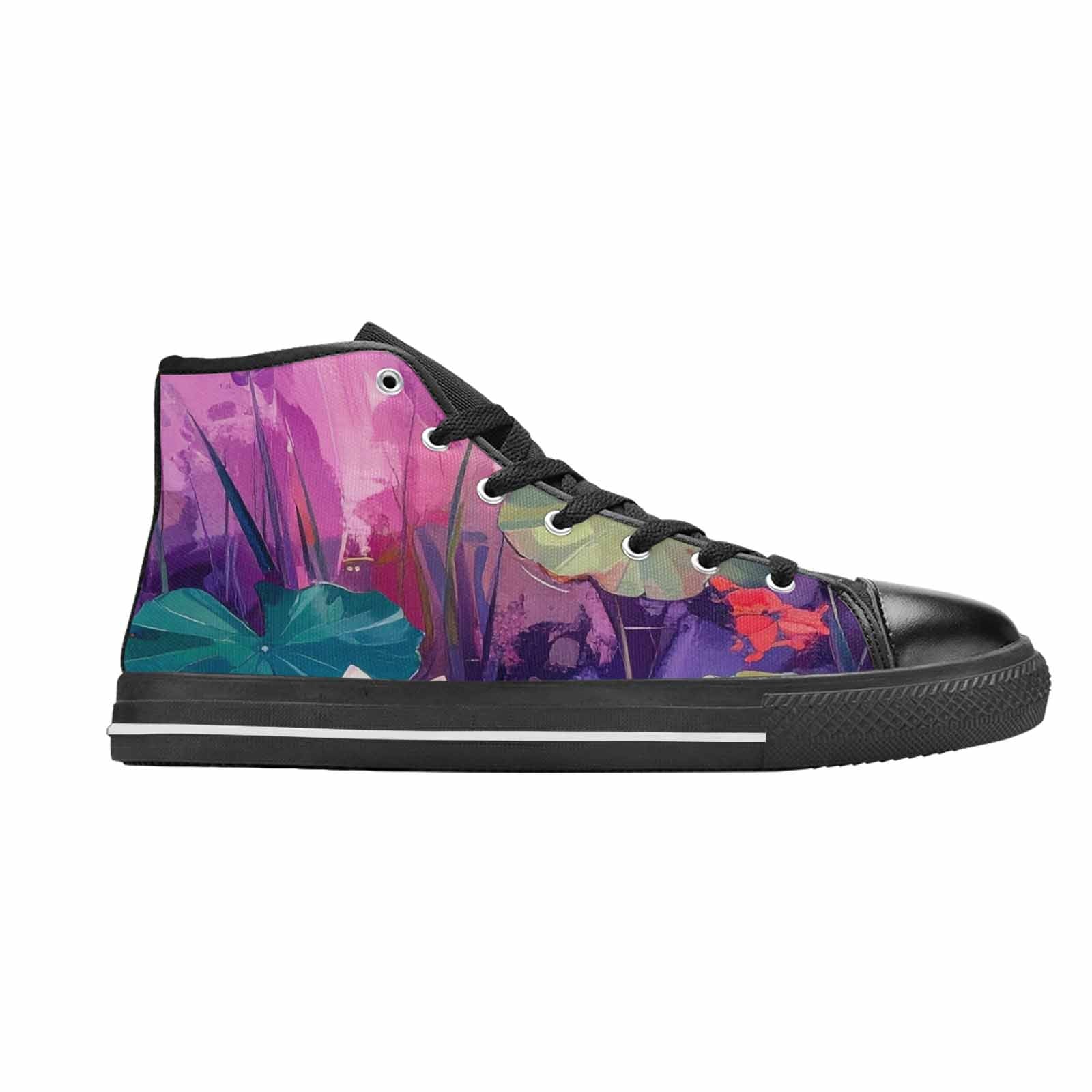 MEN'S Monet-Style Impressionist Water High Top Canvas Dark Academia Shoes