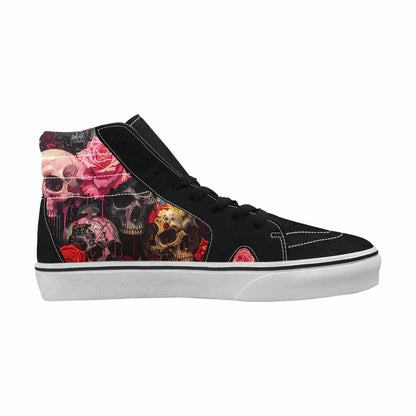 MEN'S Skulls Roses Melting Skulls High Top Canvas Dark Academia Custom Sneakers