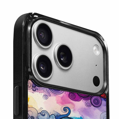 iPhone 17 Pro Case — Tie Dye Swirls Black White Tie, Custom Phone Case