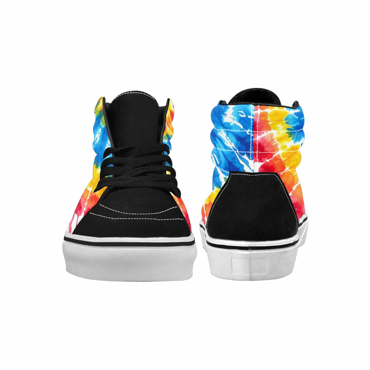 WOMEN'S Tie Dye Drip High Top Canvas Vibrant Chaos Custom Shoes
