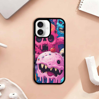 iPhone 17 Case — Ice Cream Monsters Skullsmelti Gothic Skulls, Customized Protective Case