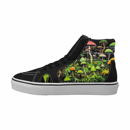 MEN'S Rainbow Drip Mushrooms High Top Canvas Dark Academia Sneakers