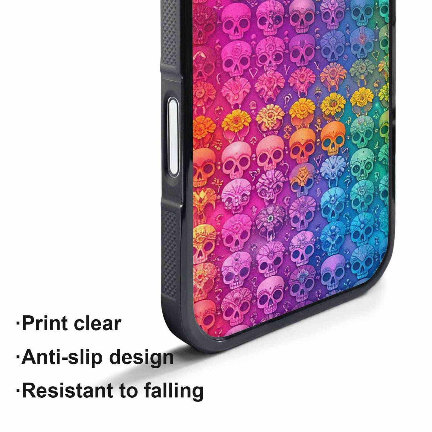 iPhone 17 Pro Max Case — Ornate Candy Color Skull Gothic Skulls, Personalized Phone Case