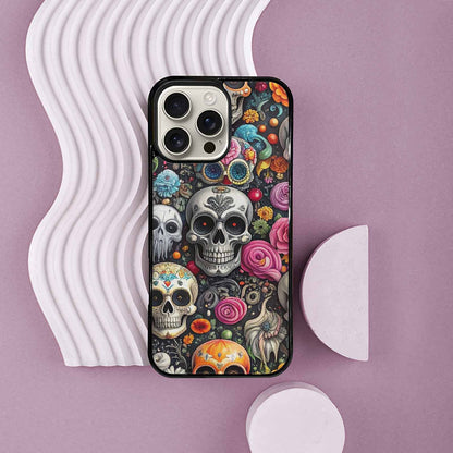 iPhone 16 Pro Max Case — Greyscale Black And White Dark Black, Custom Art Phone Cover