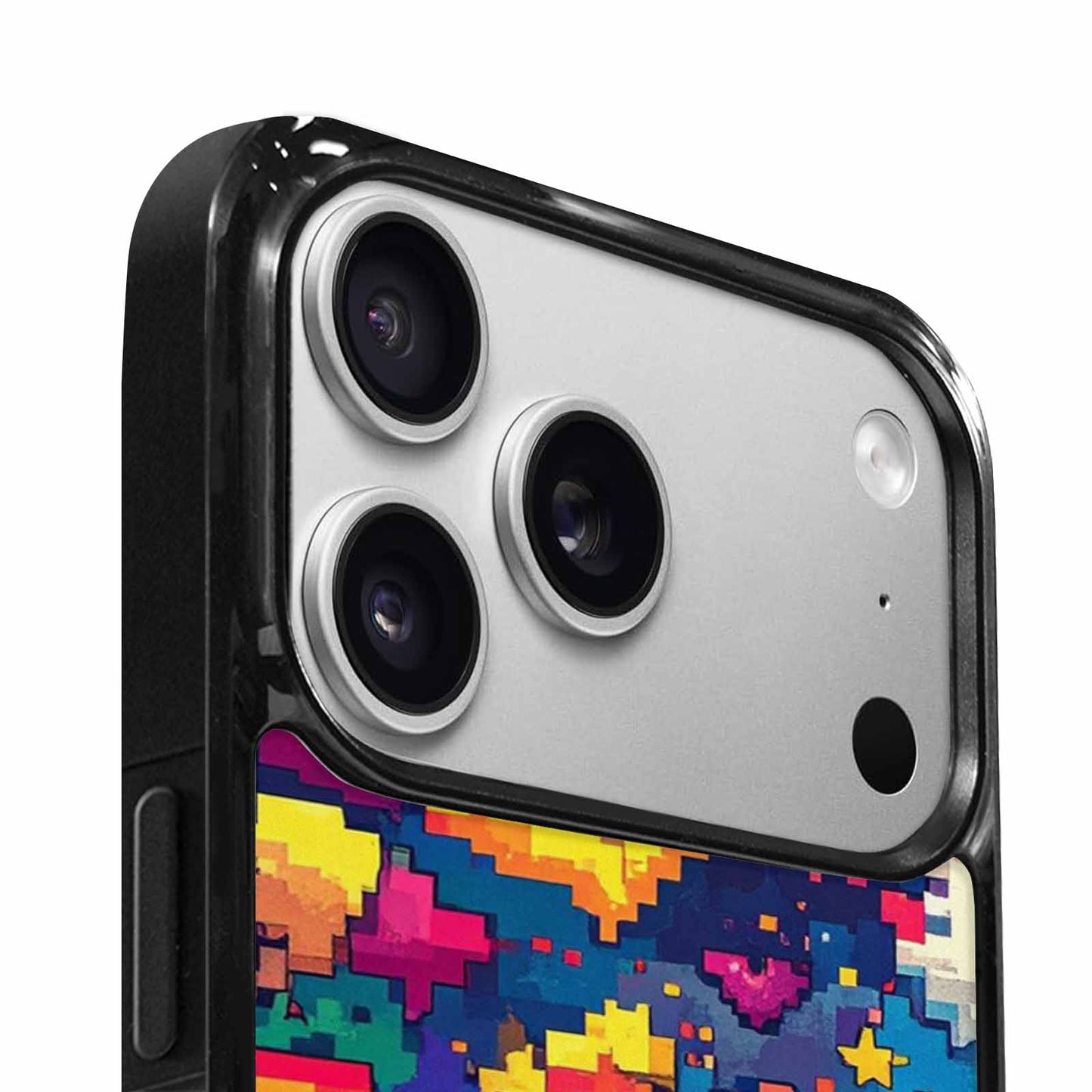 iPhone 17 Pro Case — Pixel Art Bit Burst Pattern Original, Custom Made Phone Cover