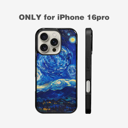 iPhone 16 Pro Case — Starry Night Van Gogh Paint Art, Personalized Phone Case