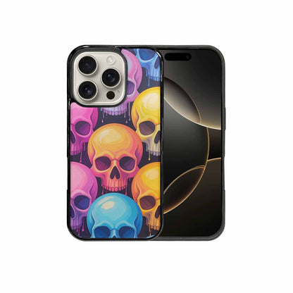 iPhone 16 Pro Case — Dripping Candy Skulls, Customized Protective Case