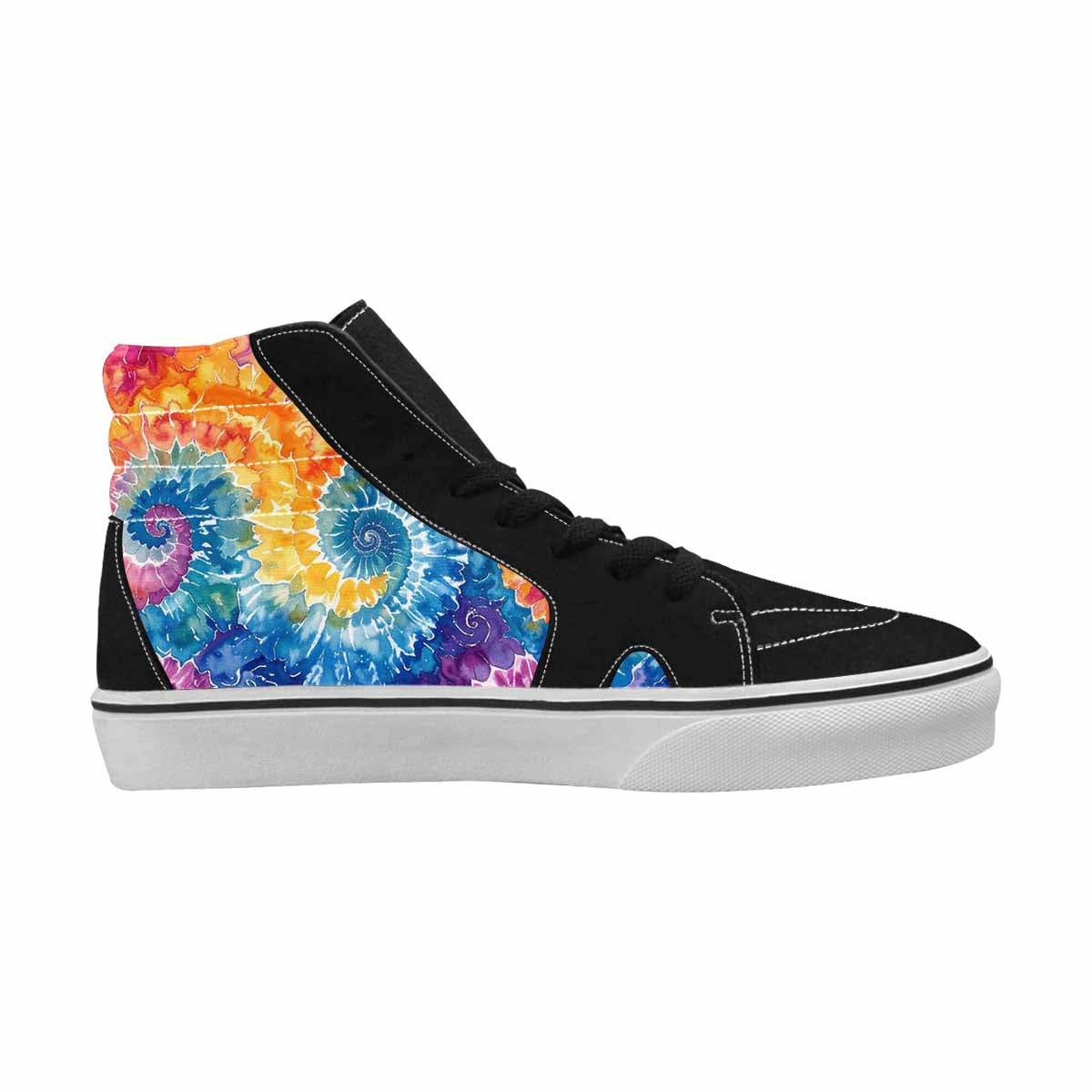 WOMEN'S Tie Dye Swirl High Top Canvas Cottagecore Sneakers