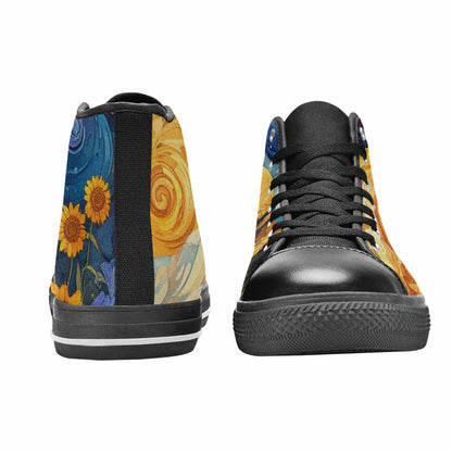 MEN'S Blend All Versions High Top Canvas Wallpaper Art Sneakers