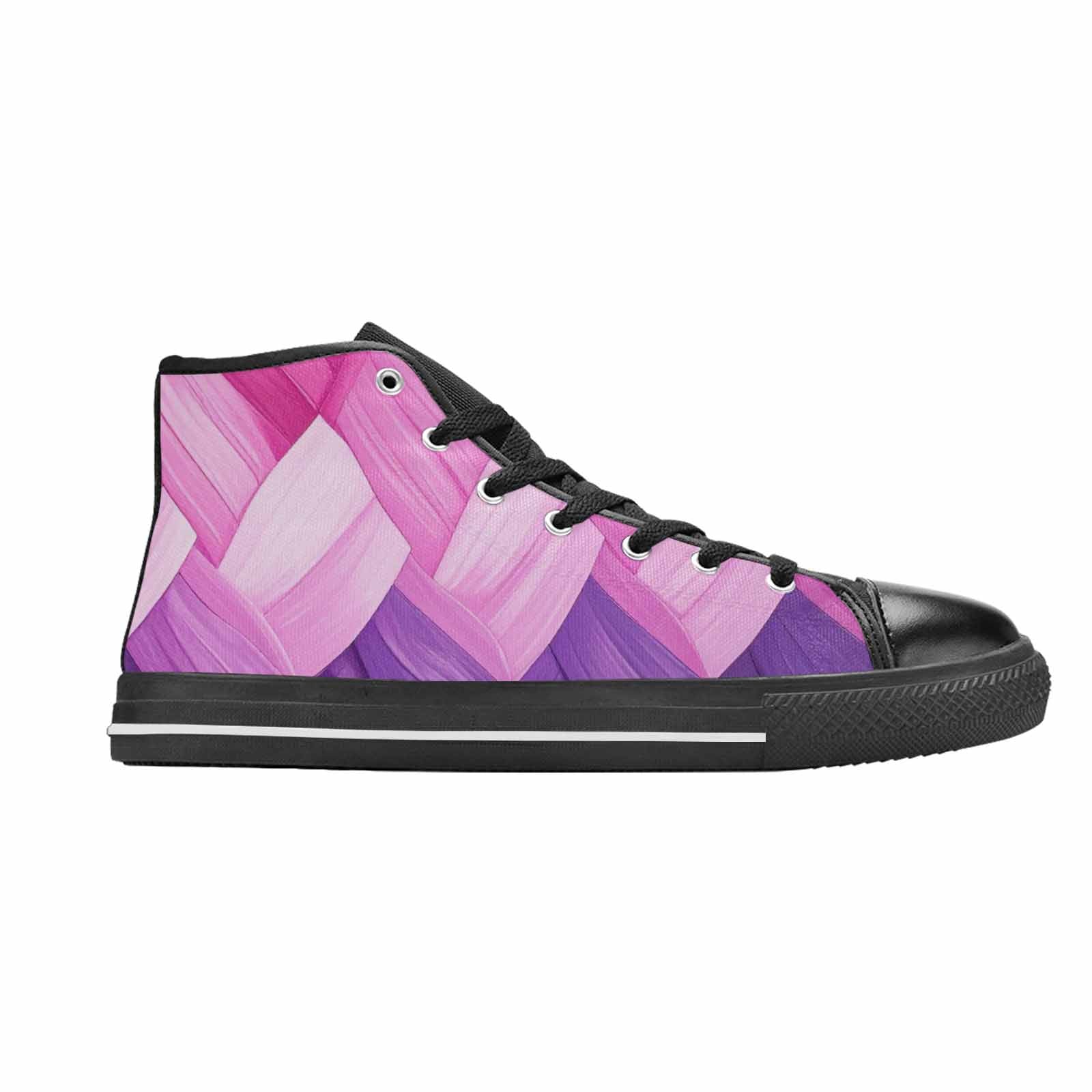 MEN'S Bisexual Flag Color High Top Canvas Grunge Sneakers