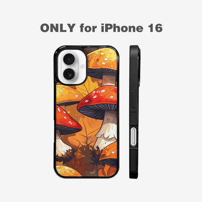 iPhone 16 Case — Bold Autumn Mushroom Bold Autumn Mushroom, Custom Art Phone Cover