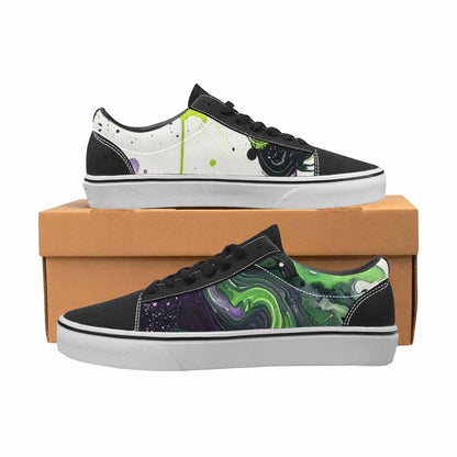 WOMEN'S Galaxy Nebula Lace-Up Canvas Vibrant Chaos Custom Sneakers