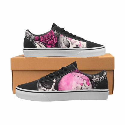 WOMEN'S Skull Roses Lace-Up Canvas Neon Fantasy Shoes