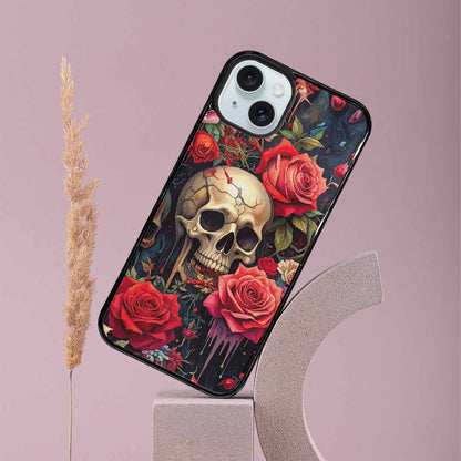 iPhone 15 Plus Case — Skulls And Rosesmelting Skulls A Agl, Personalized Phone Case