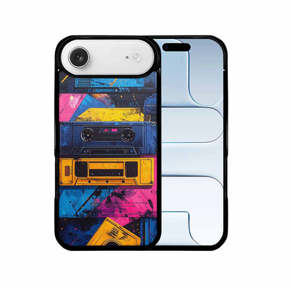 iPhone 17 Air Case — Seamless Tileable Pattern Of Overlapping Retro, Custom Printed Phone Case