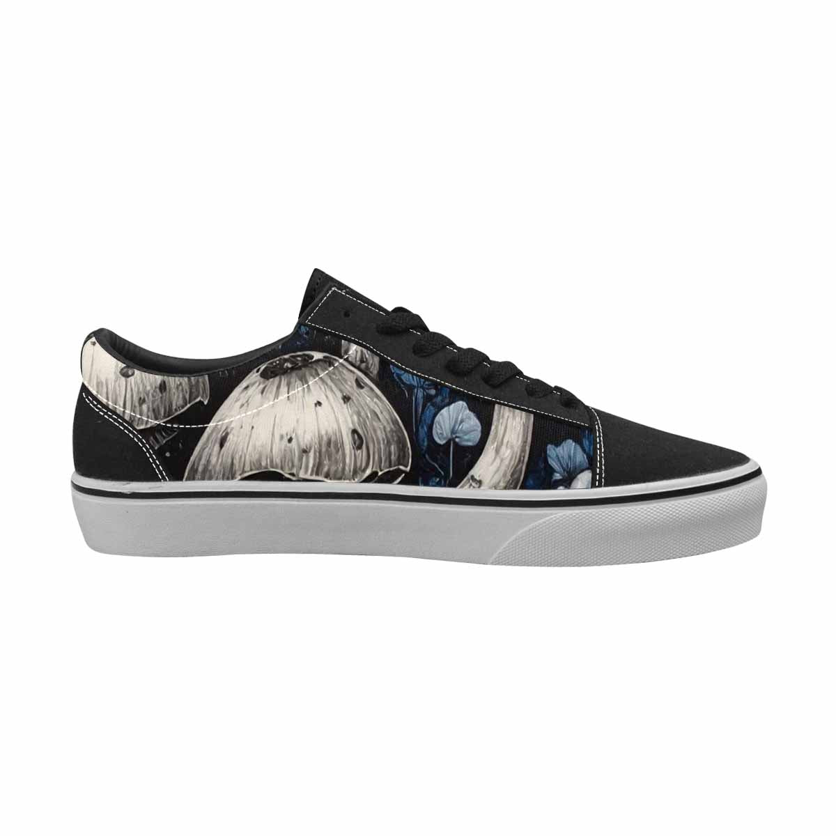 WOMEN'S Mushrooms (general) Lace-Up Canvas Melting Art Sneakers