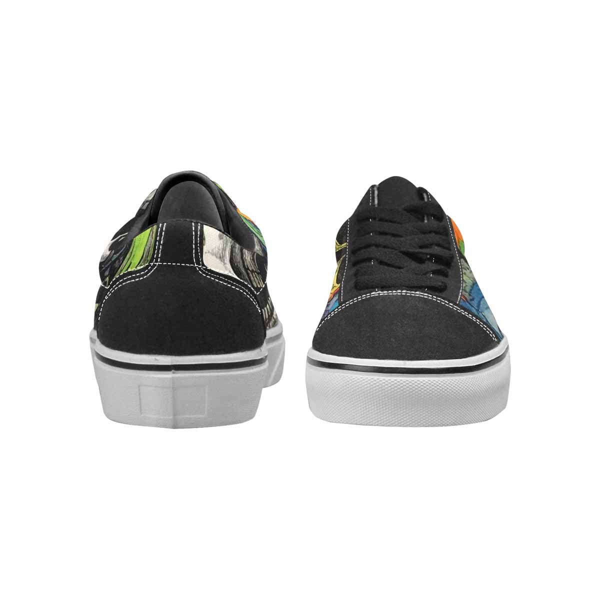 WOMEN'S Rainbow From Skull S Lace-Up Canvas Dark Academia Sneakers