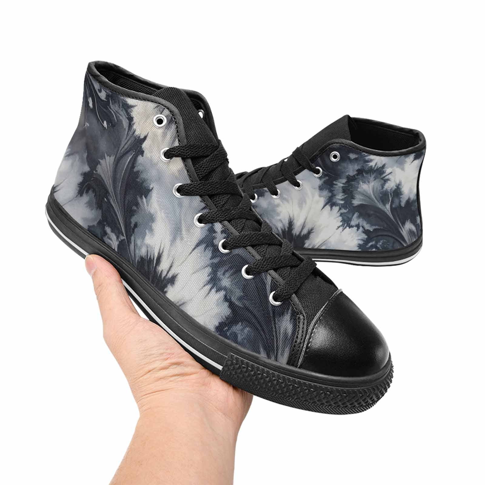 MEN'S Tie Dye - High Top Canvas Wallpaper Art Sneakers