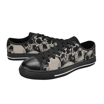WOMEN'S Cc Retro Skulls Art Canvas Aesthetic Shoes