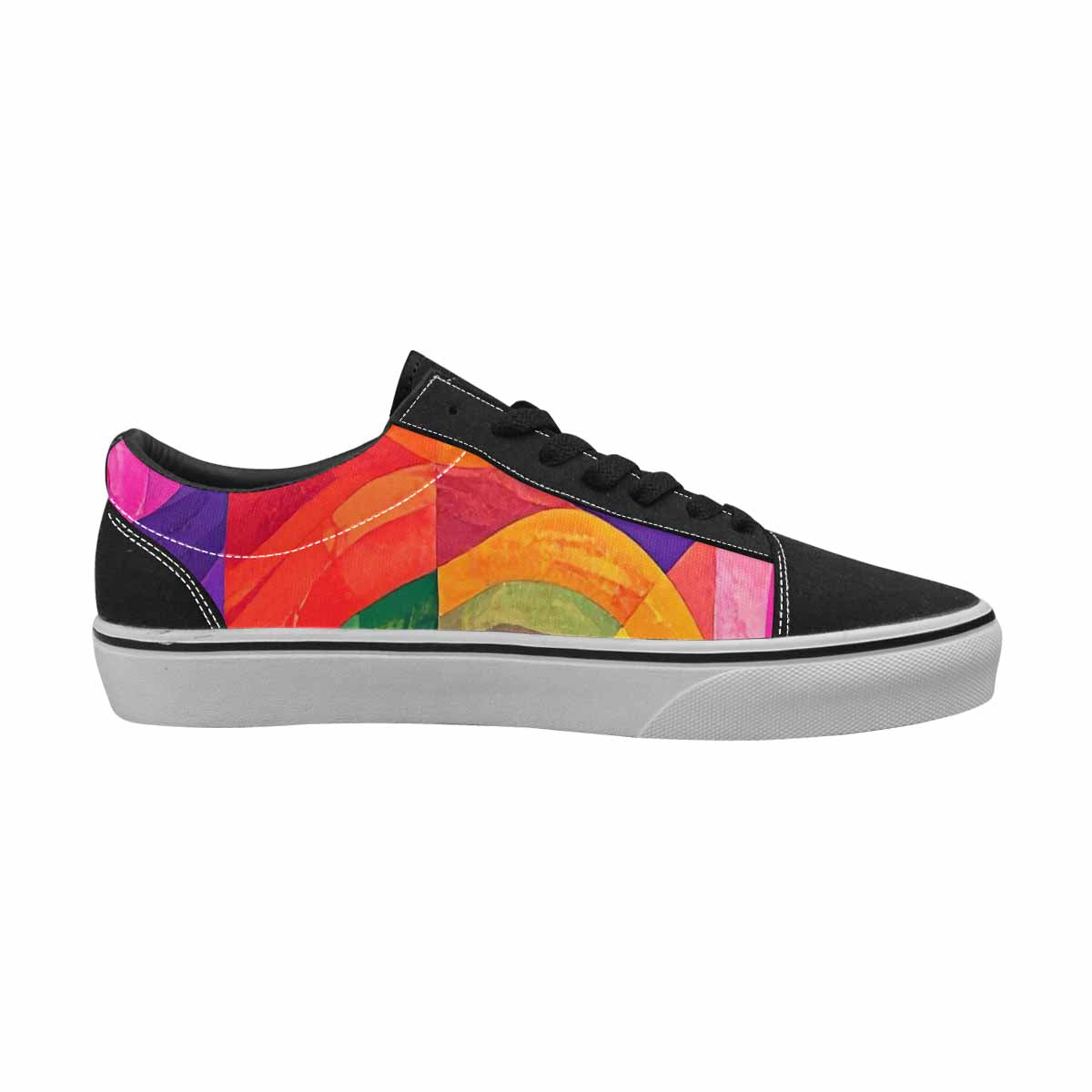 MEN'S Rainbow Pride Flag Canvas Lace-Up Neon Fantasy Sneakers