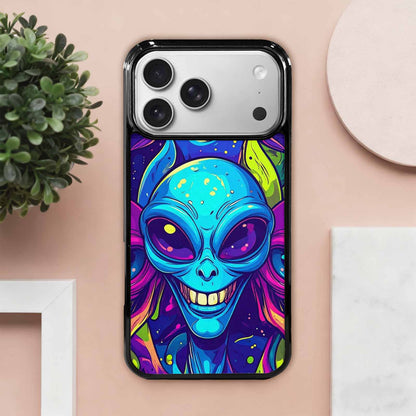 iPhone 17 Pro Max Case — Alien Ufo Cartoon Art Alien Scifi, Custom Printed Phone Case