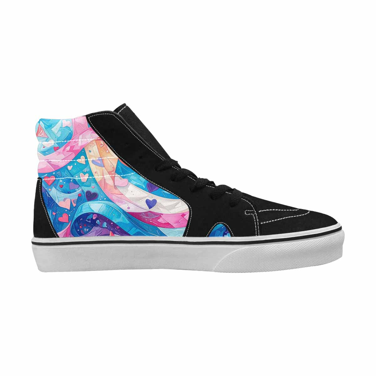 MEN'S Transgender Pride Flag High Top Canvas Vivid Custom Sneakers