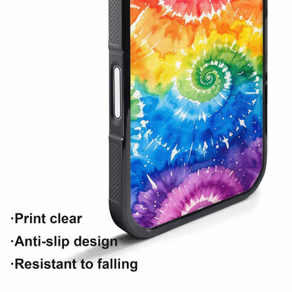 iPhone 17 Air Case — Tie Dye Spiral Rainbow Blended Tie, Unique Phone Case Design