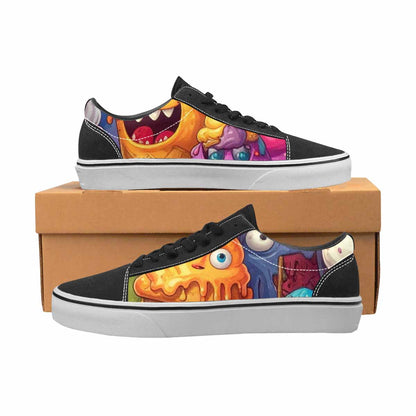 WOMEN'S Melting Ice Cream Monster Lace-Up Canvas Melting Art Sneakers