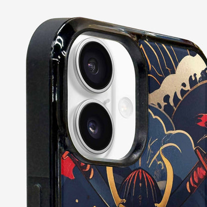 iPhone 16 Case — Samurai Art Repeat Pattern, Unique Phone Case Design