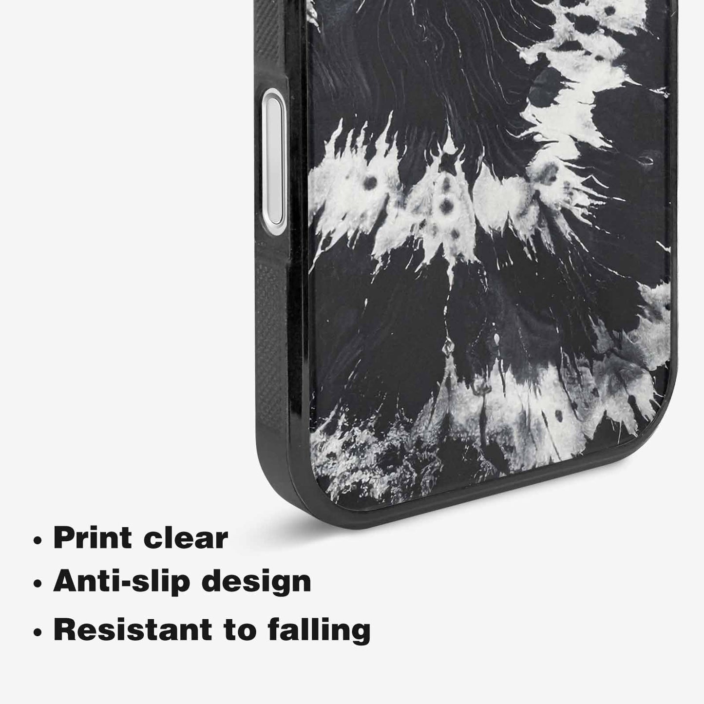 iPhone 16 Case — Black White Animal Print, Custom Print Case Cover