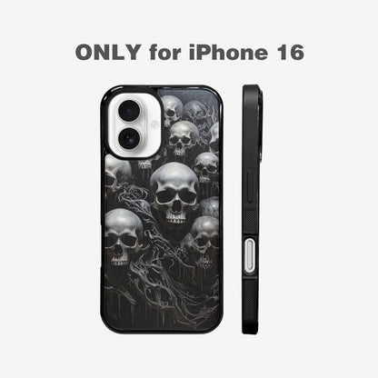 iPhone 16 Case — Grey Dark Black And Grey Tones, Personalized Phone Case