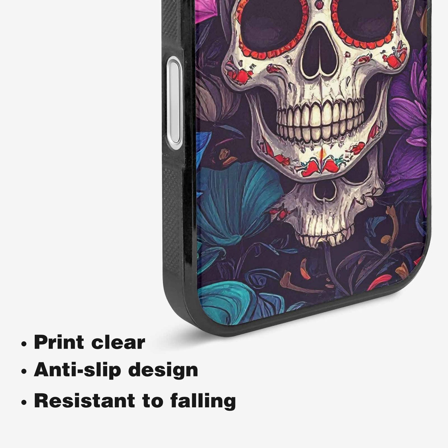 iPhone 16 Plus Case — Lotus Skulls, Original Design Phone Case