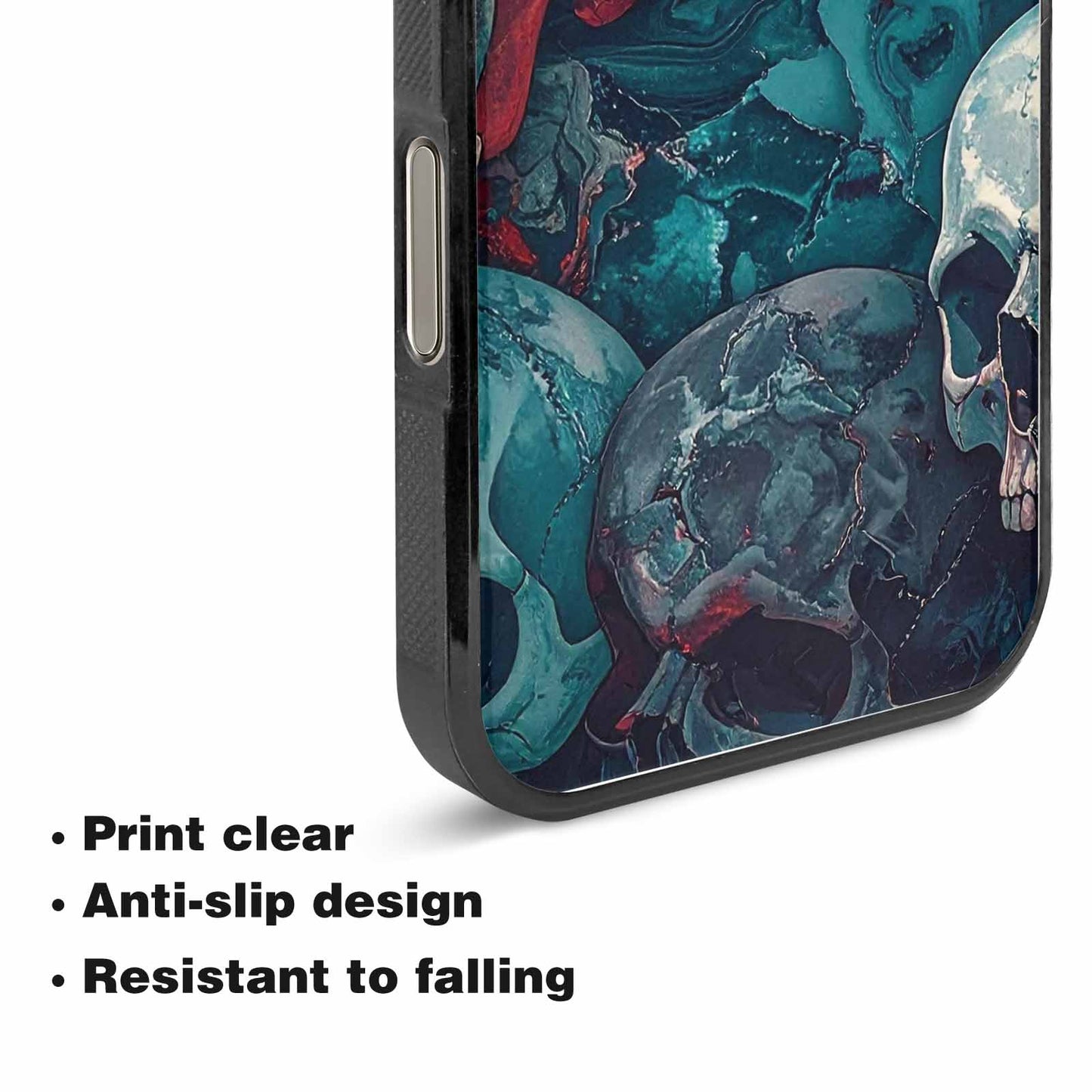 iPhone 15 Pro Max Case — Marble Skull Custom, Personalized Phone Case