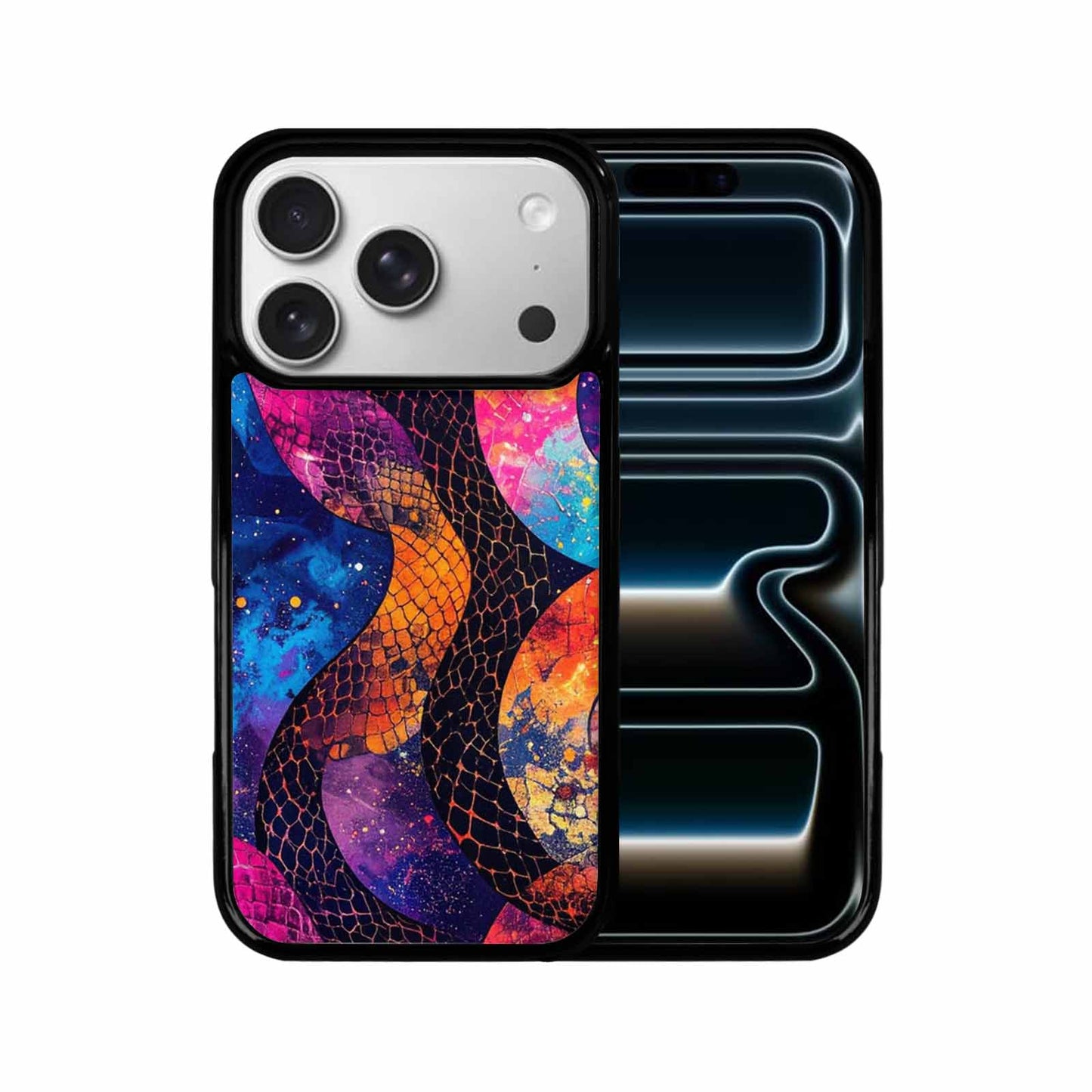 iPhone 17 Pro Case — Galaxy Snake Print Galaxy Space, Custom Phone Case