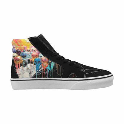 MEN'S Aliens  Marble Melting High Top Canvas Dark Academia Sneakers