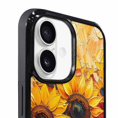 iPhone 17 Case — Impressionist Sunflower Brushstroke Pattern Floral, Unique Phone Case Design