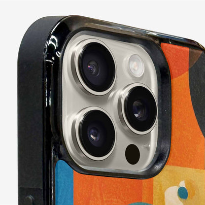 iPhone 16 Pro Case — 1990s Memphis Art Pattern, Custom Printed Phone Case