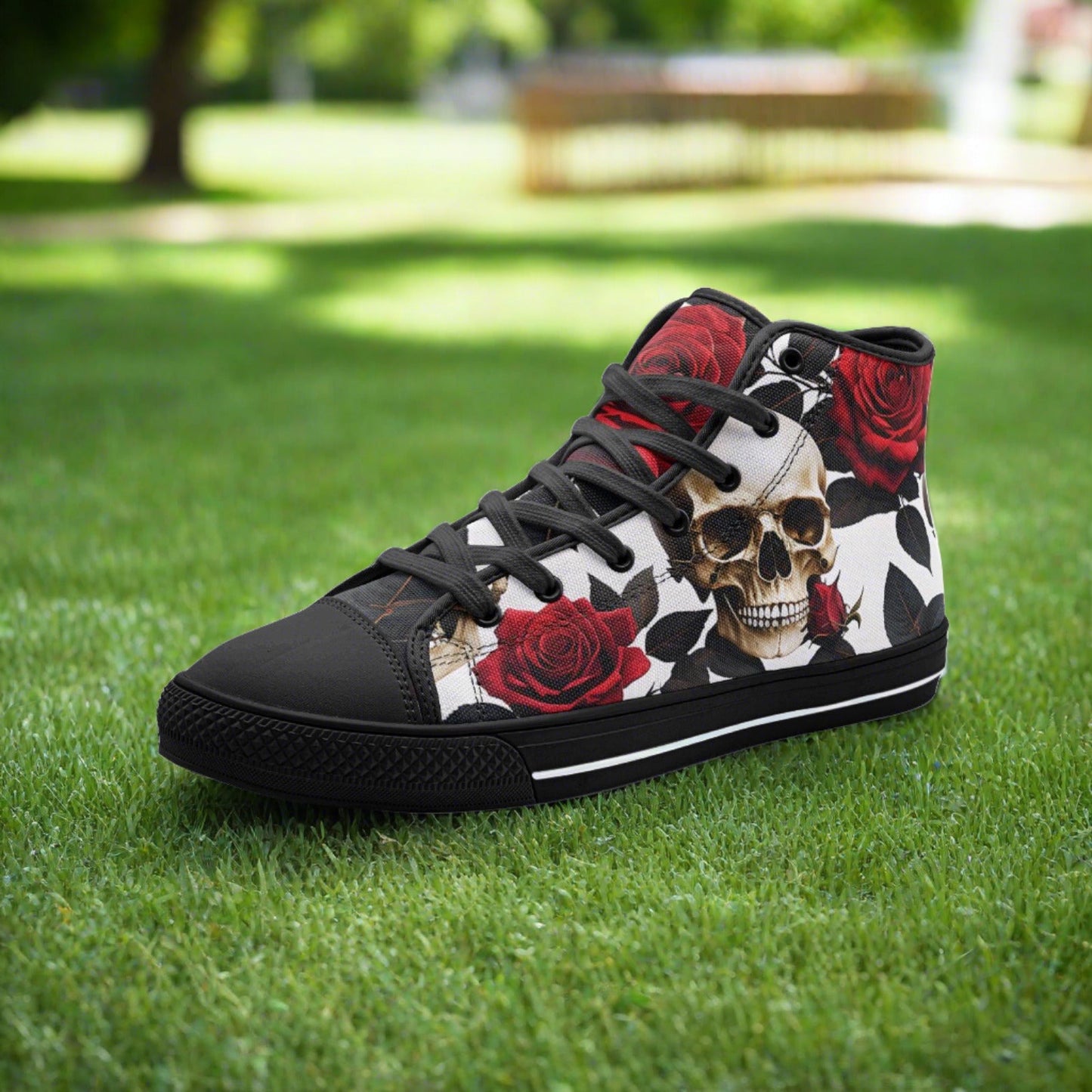 Cherry Blossom Amber Gold Wearable Bold Art - Freaky Shoes | Custom Art Sneakers