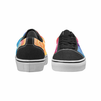 WOMEN'S Tie Dye Swirls Tie Lace-Up Canvas Dark Academia Custom Sneakers