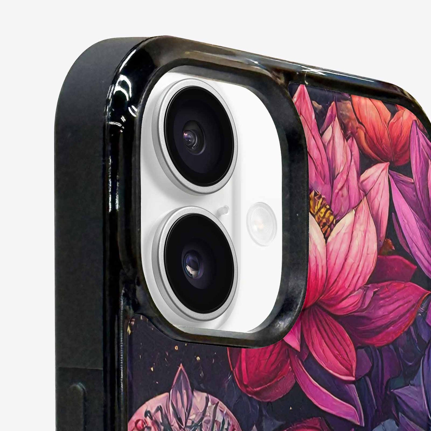iPhone 16 Plus Case — Lotus Skulls, Custom Phone Case