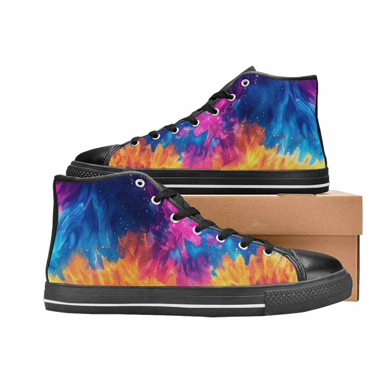WOMEN'S Tie Dye Galaxy High Top Canvas Y2K Sneakers