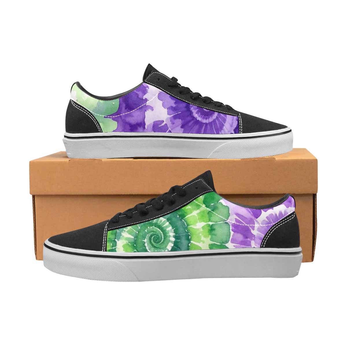 WOMEN'S Tie Dye - Canvas Lace-Up Vibrant Chaos Shoes