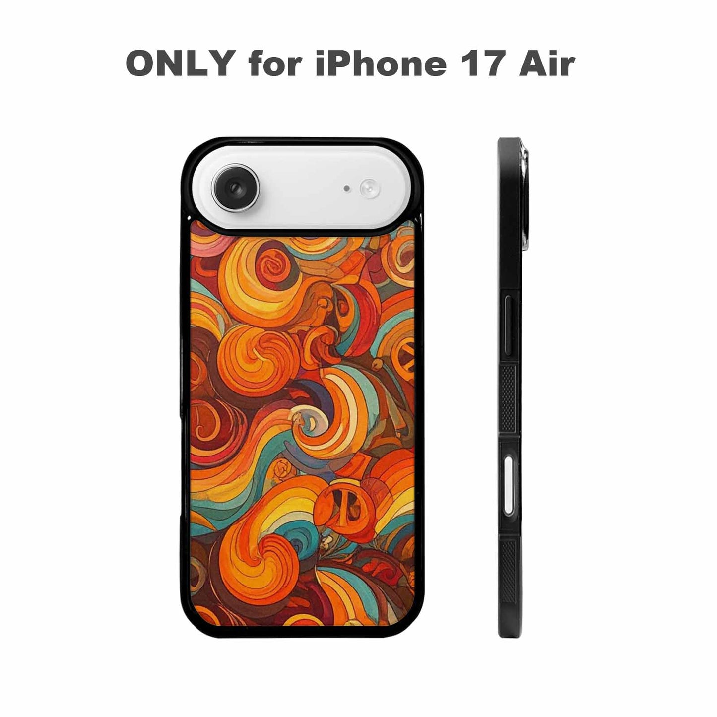 iPhone 17 Air Case — Small Groovy Peace Sign Swirl Original, Custom Art Phone Cover