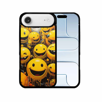 iPhone 17 Air Case — Melting Moon Smiley Red Splatter Original, Personalized Phone Case