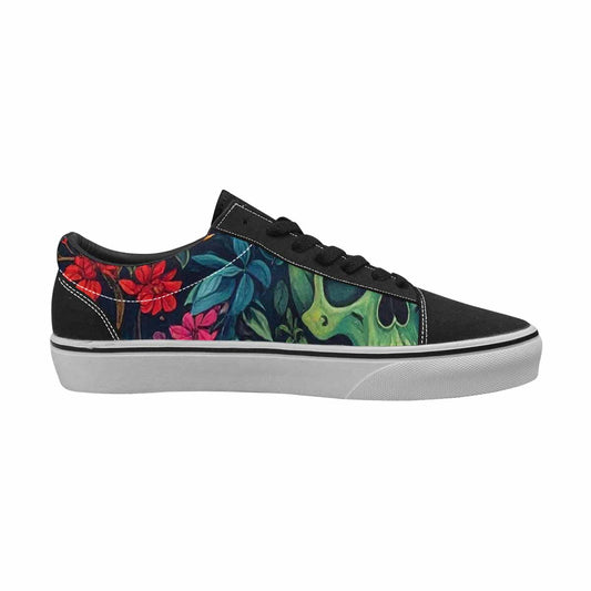 WOMEN'S Skulls  Botanical Skulls Lace-Up Canvas Dreamcore Custom Shoes