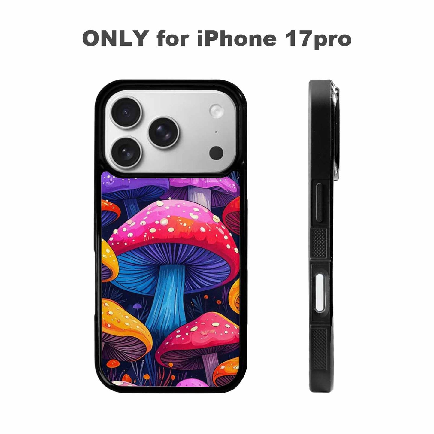 iPhone 17 Pro Case — Vivid Winter Mushroom Seamless Cartoon Cute, Custom Art Phone Cover
