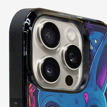 iPhone 15 Pro Max Case — Mixed Toxic Glow Creature Pattern Hundreds, Original Design Phone Case